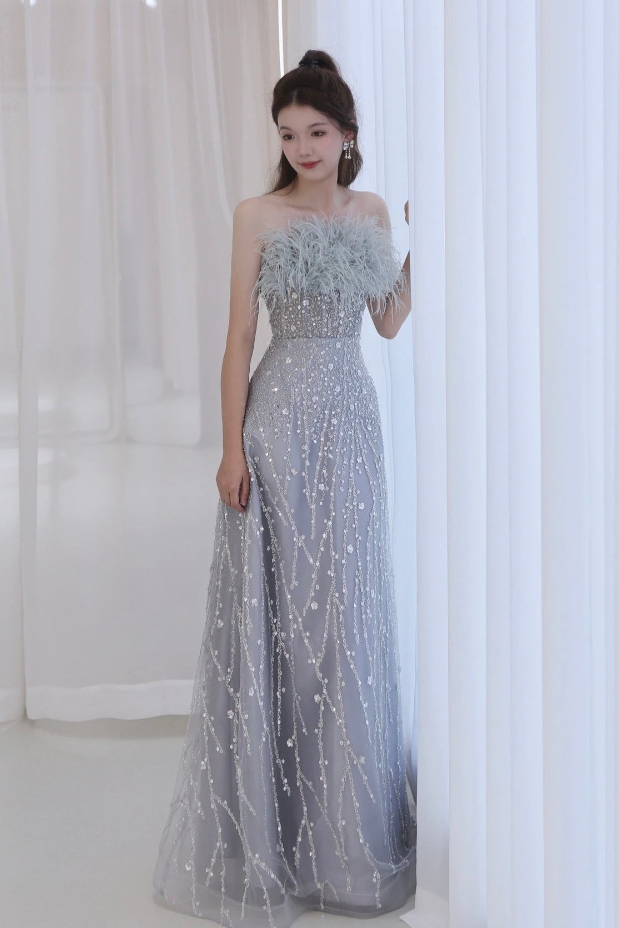 Bella Frost Gown Silver