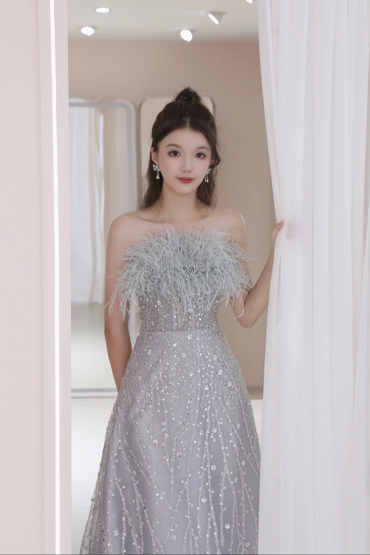 Bella Frost Gown Silver