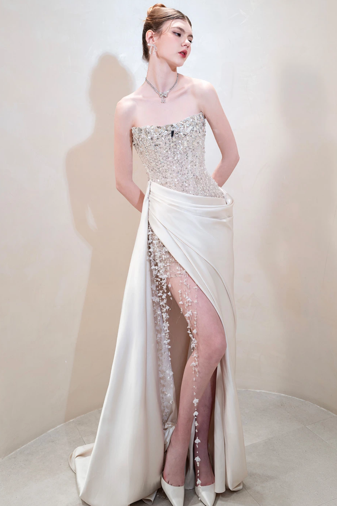 Ivory Mirage Dress White Champagne
