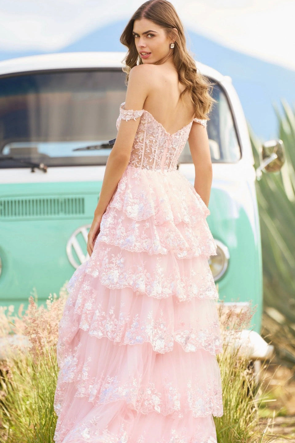 SH Elysia Layer Gown Pink