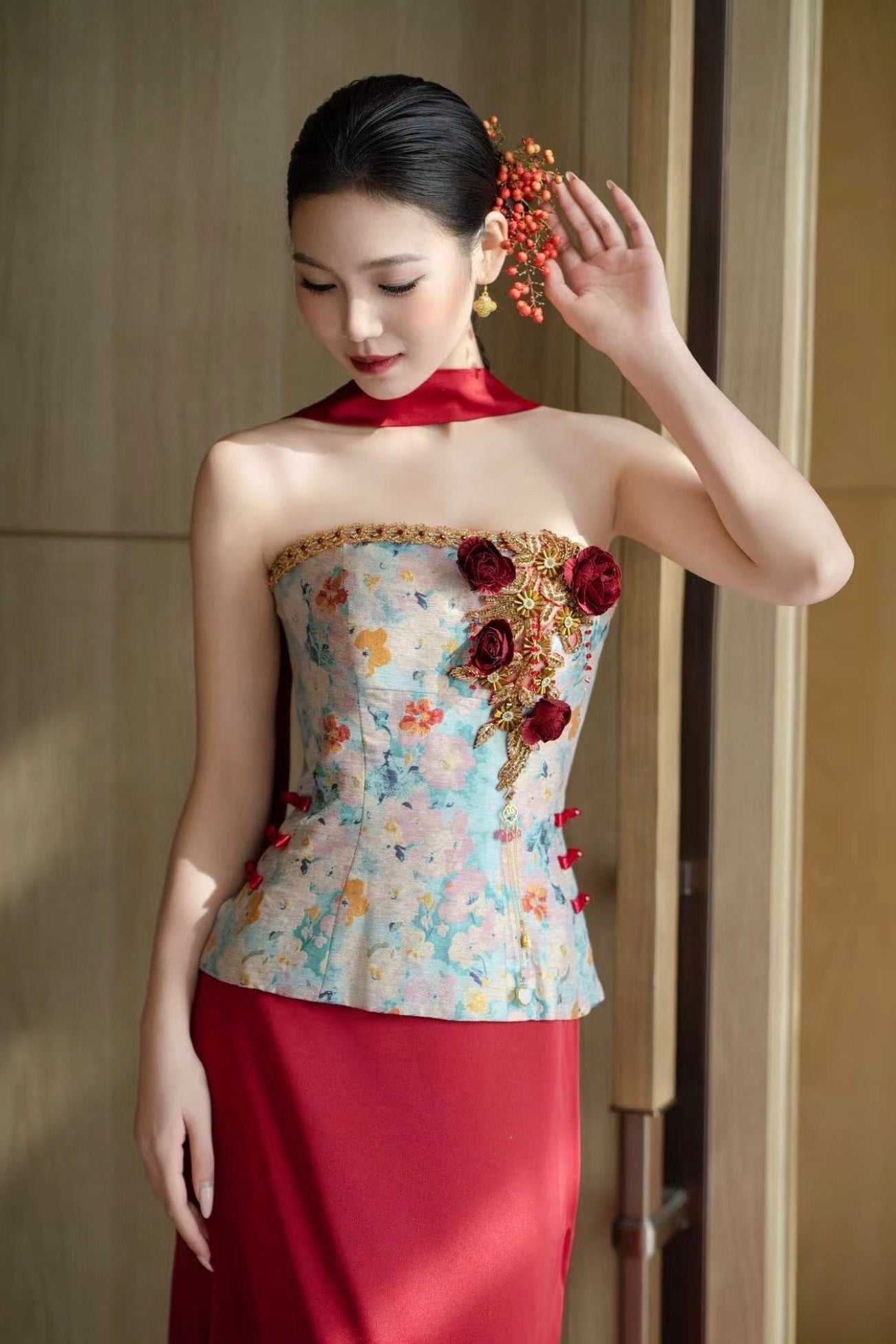 OR8017 Ember Peony Set Red