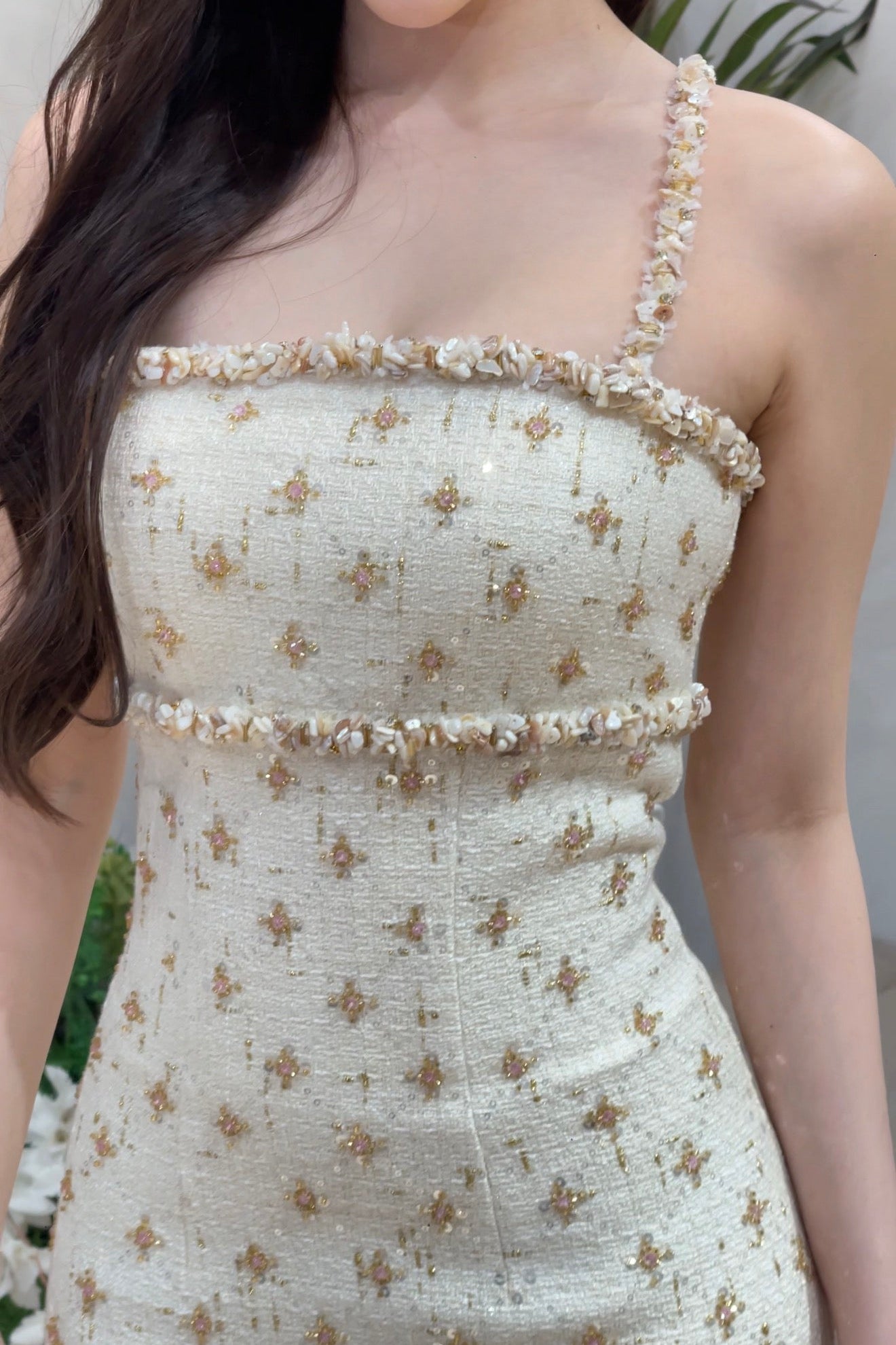 De Garbo Sea Shell Dress White champagne