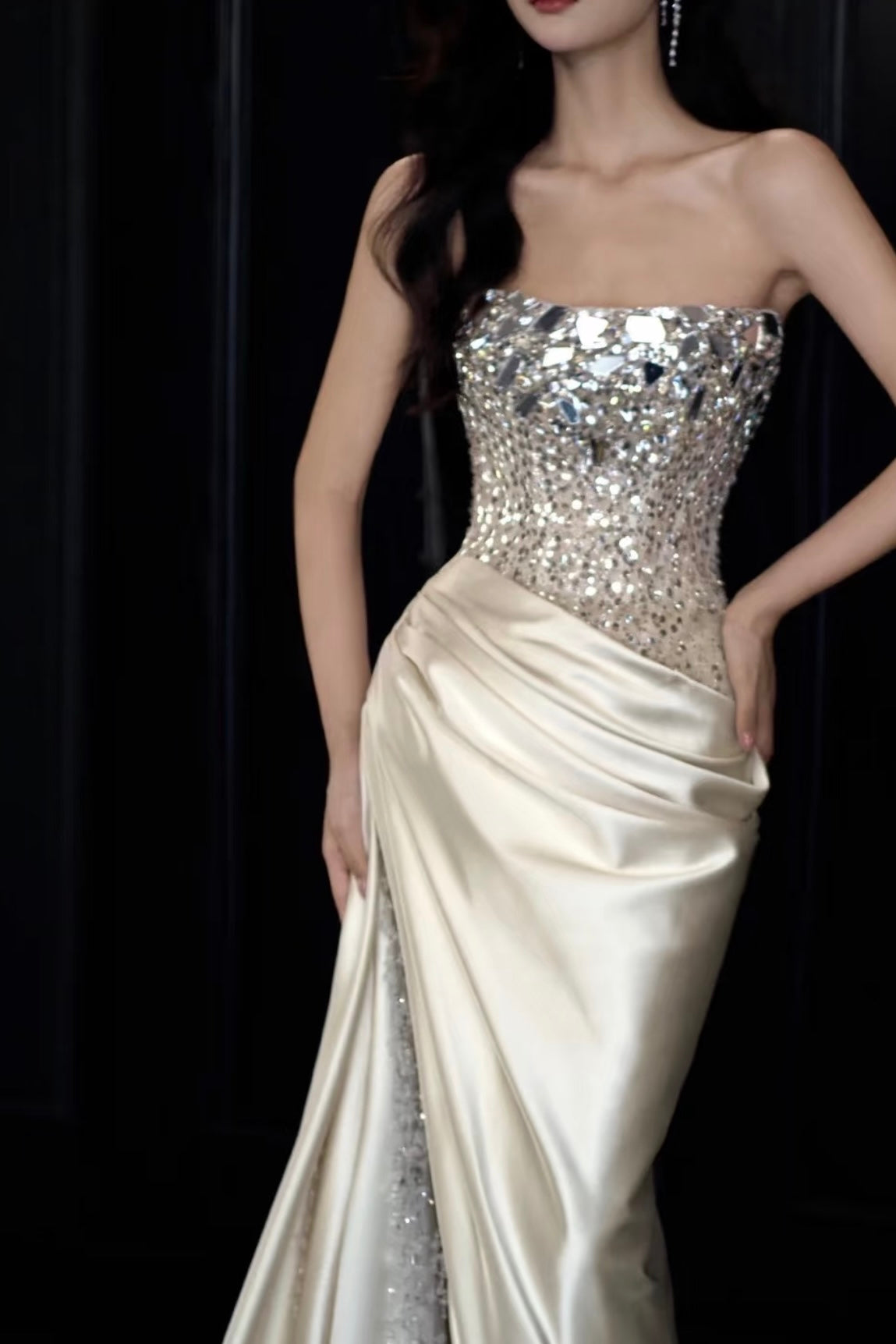 Ivory Mirage Dress White Champagne