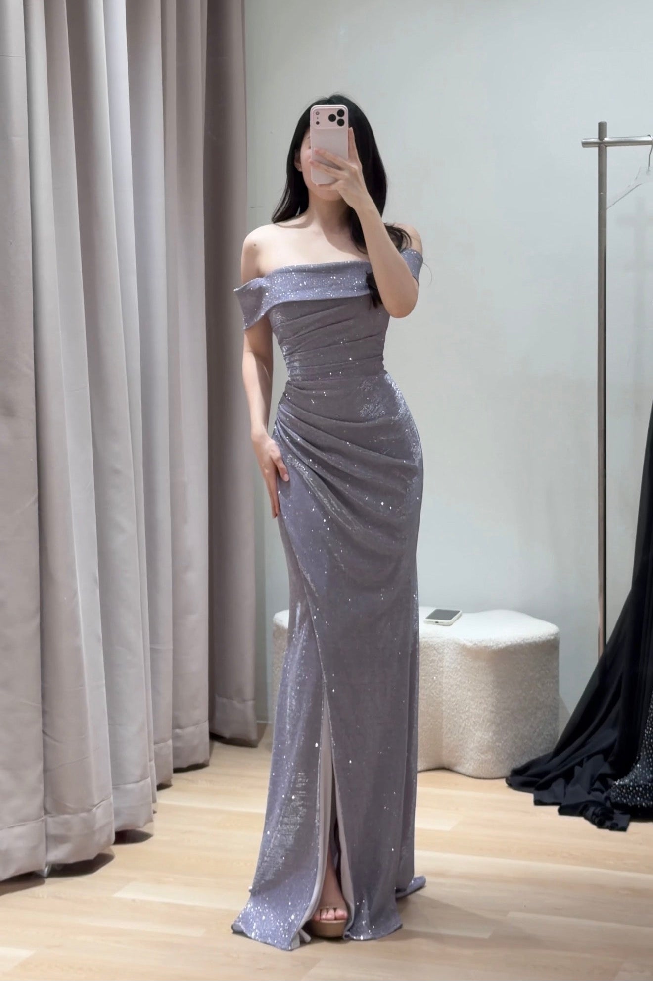 Jadore Dianne Off Shoulder Lavender