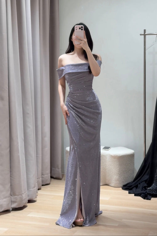 Jadore Dianne Off Shoulder Lavender