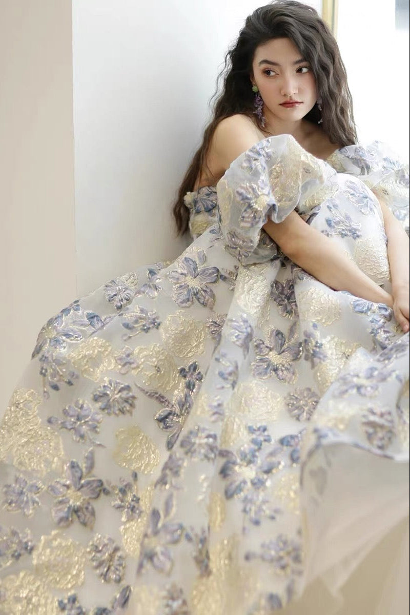 Elizabeth Jade Gown Blue & Gold