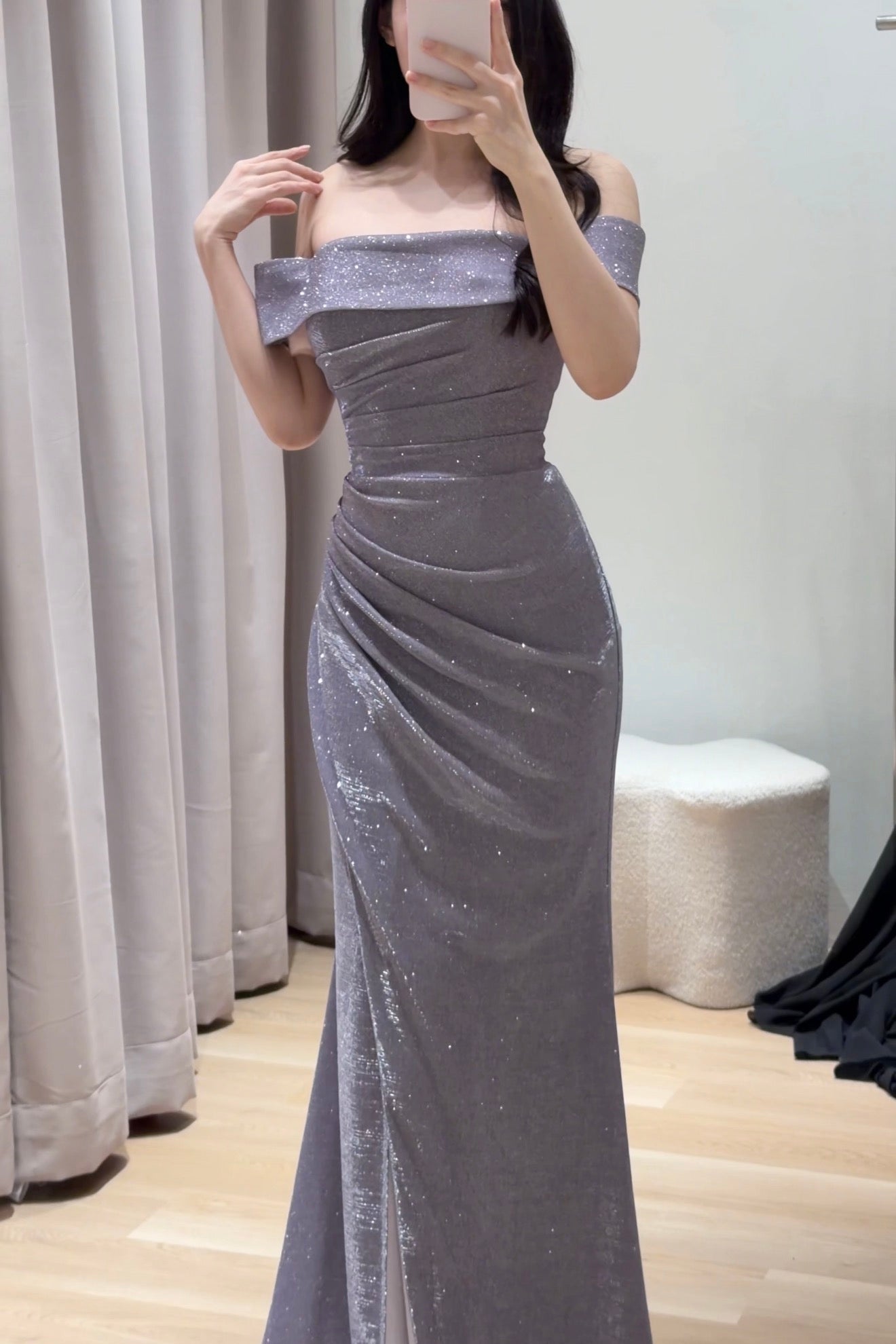 Jadore Dianne Off Shoulder Lavender