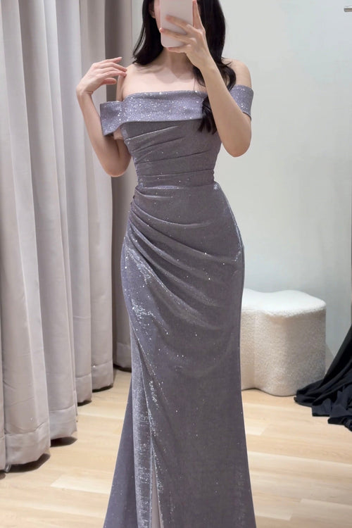Jadore Dianne Off Shoulder Lavender