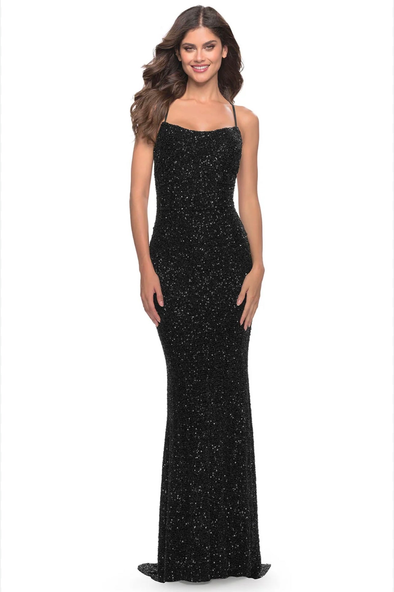 Georgia Strappy Sequin Black