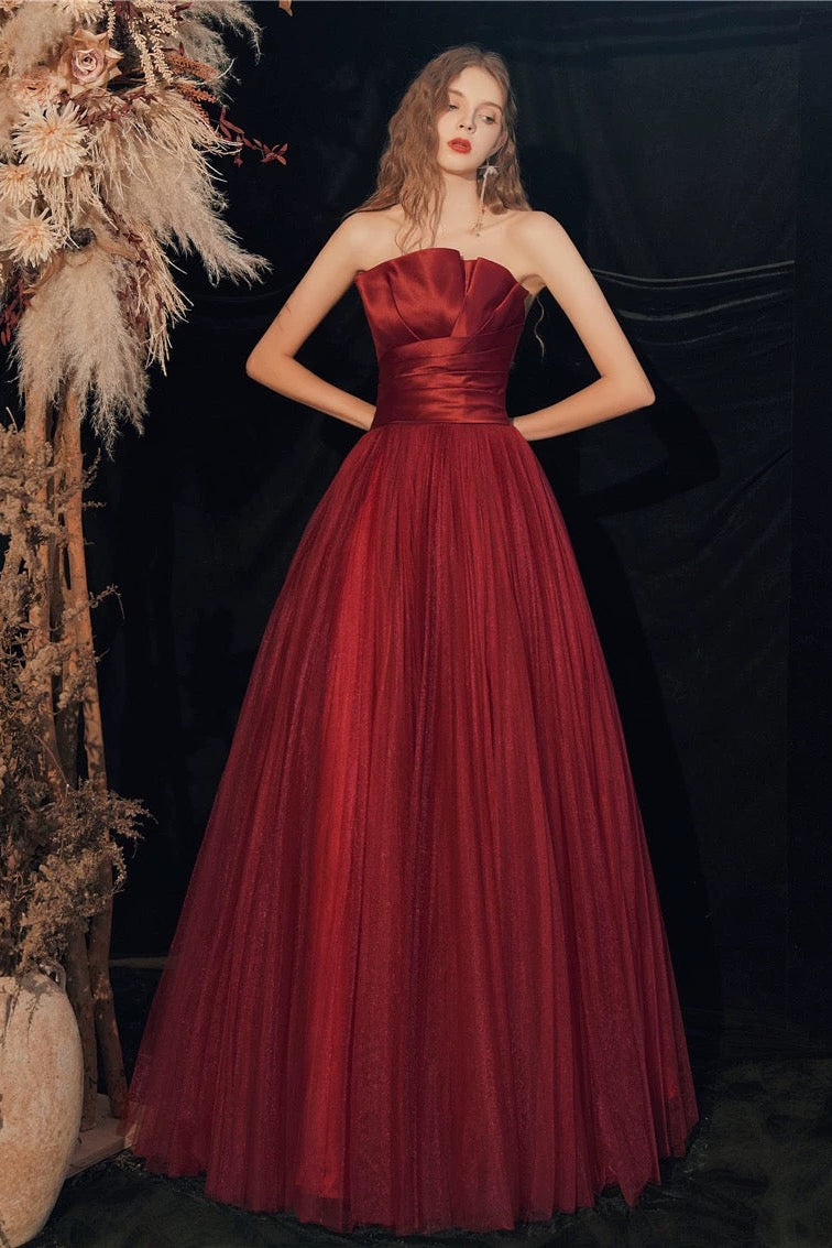 Melina Tulle Gown Red