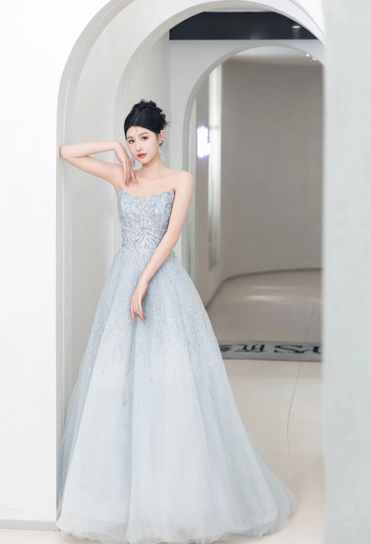 SS Fantylia Crystal Ball Gown Silver