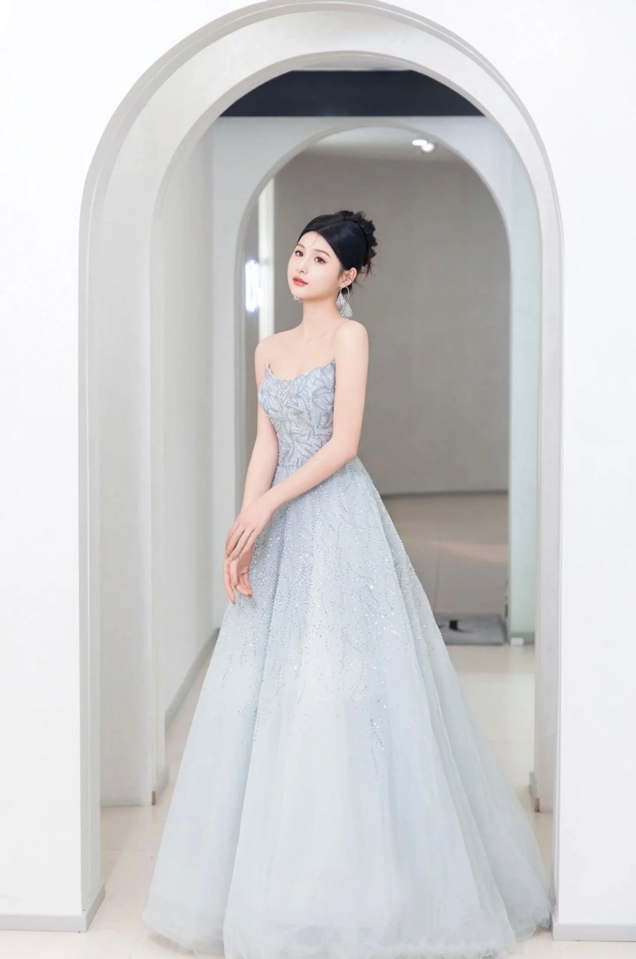 SS Fantylia Crystal Ball Gown Silver