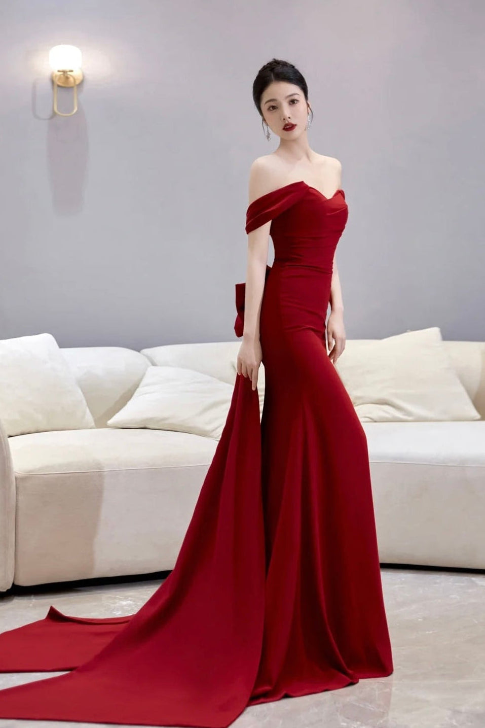 SS Scarlet Mermaid Bow Red