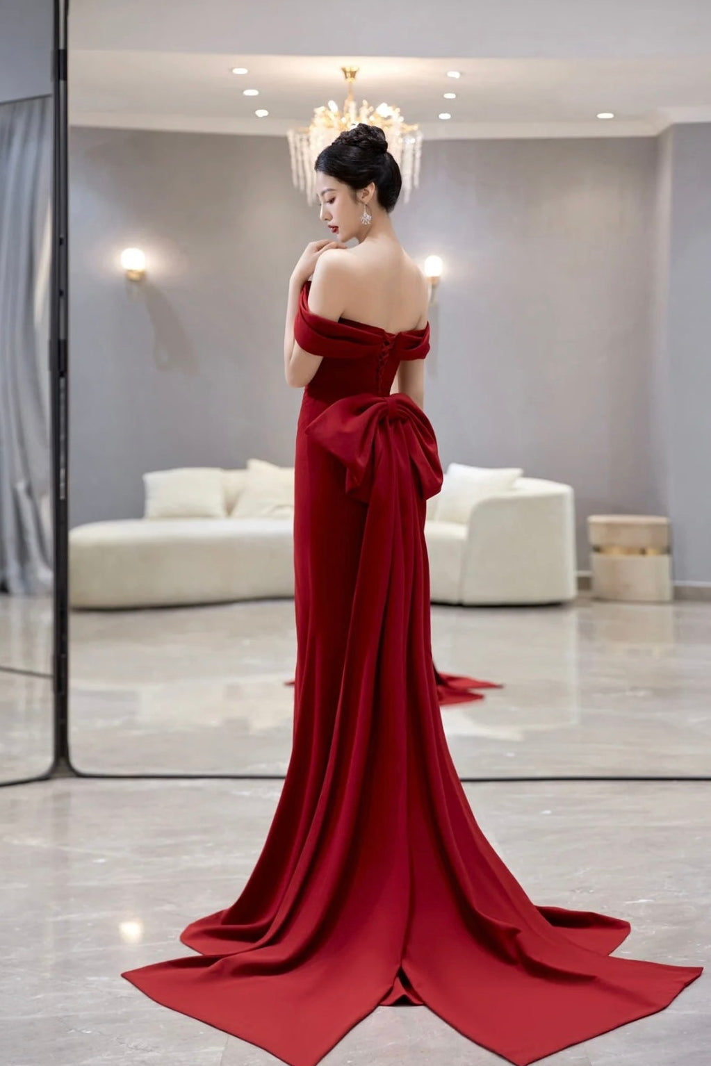 SS Scarlet Mermaid Bow Red