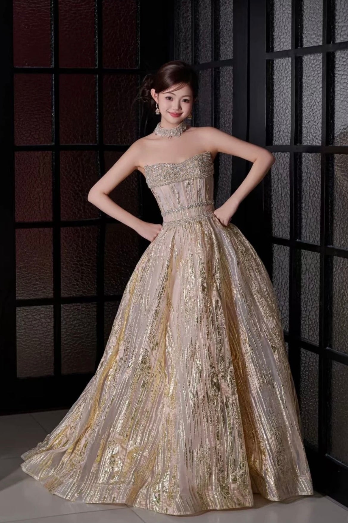 Alexandra Maison Gown Champagne