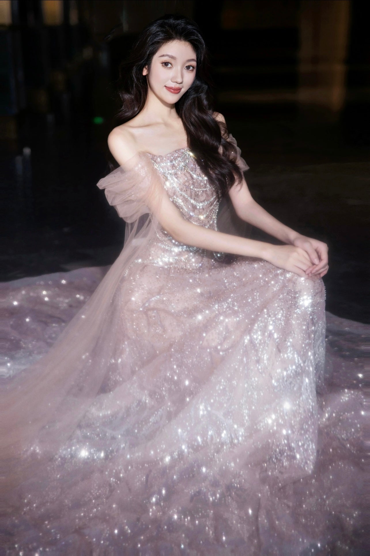 YM Sophie Diamond Gown Pink-Peach