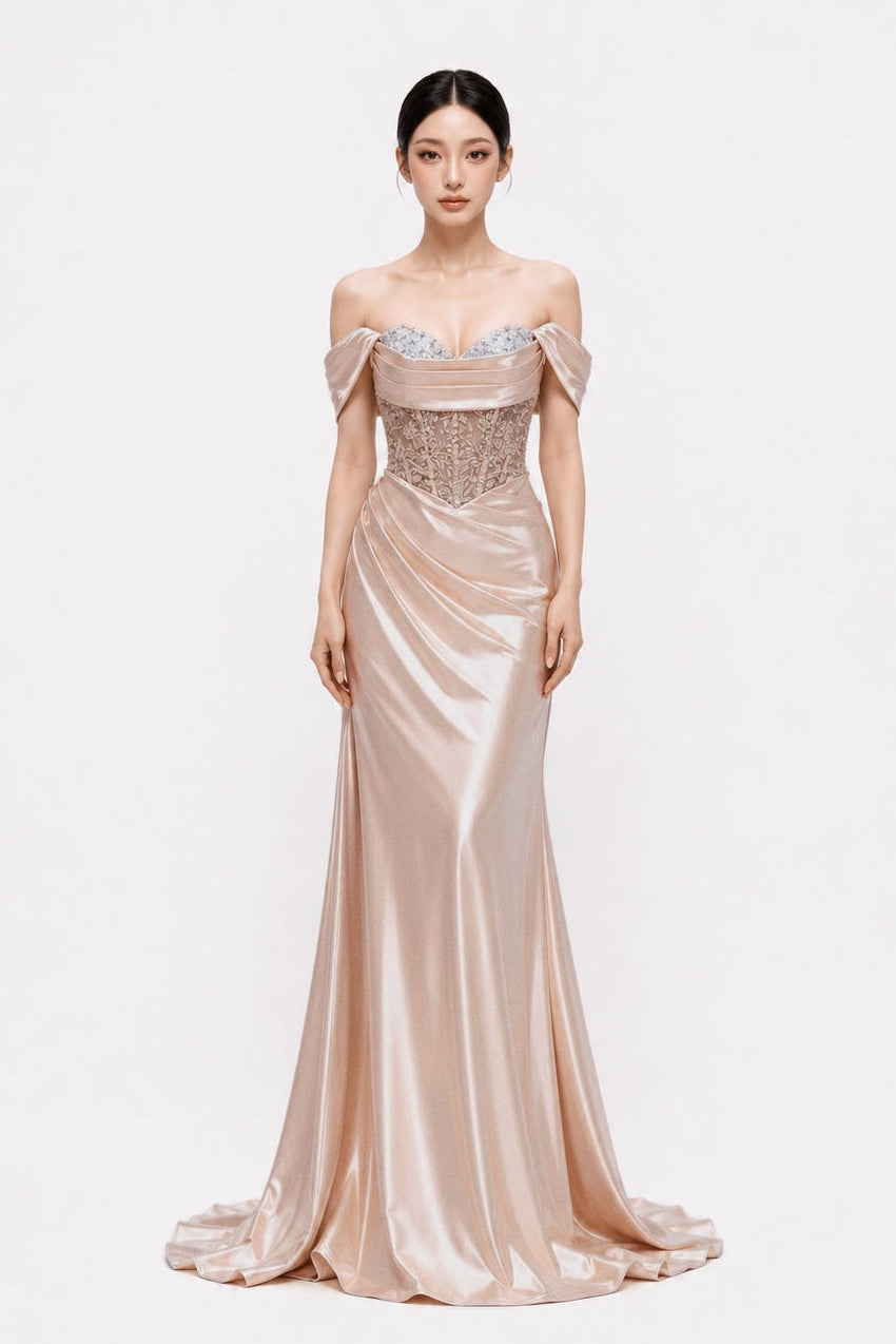 RA103 Off Shoulder Peach (Uk2-10)