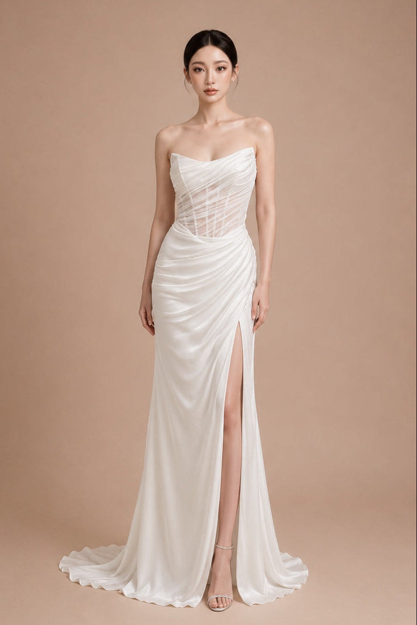 LA Elara Veil Dress White (US2-8)