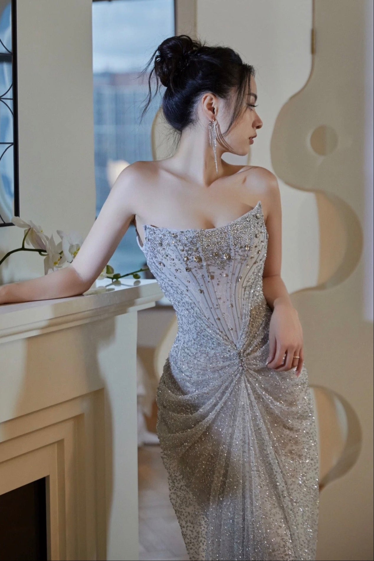 Crystylia Diamond Corset Silver