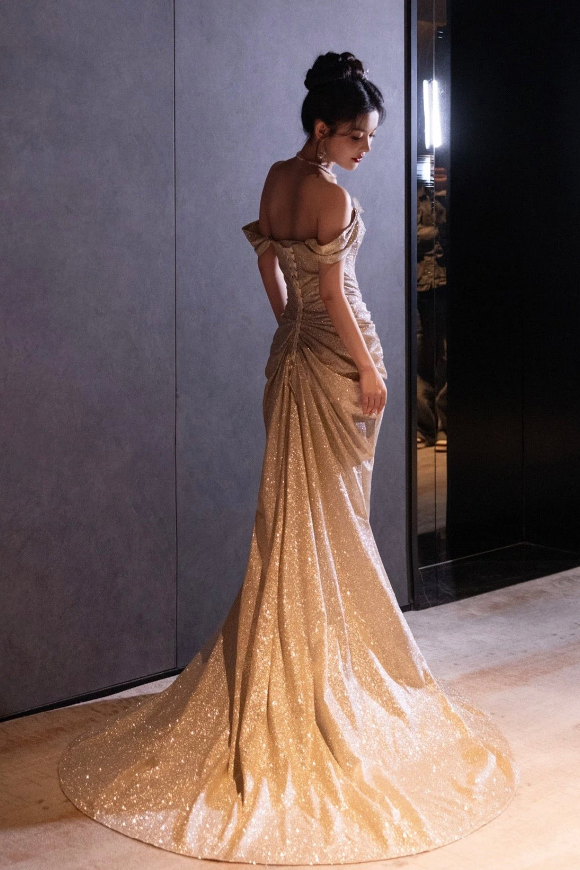 Stardust Eloise Corset Gown Silver