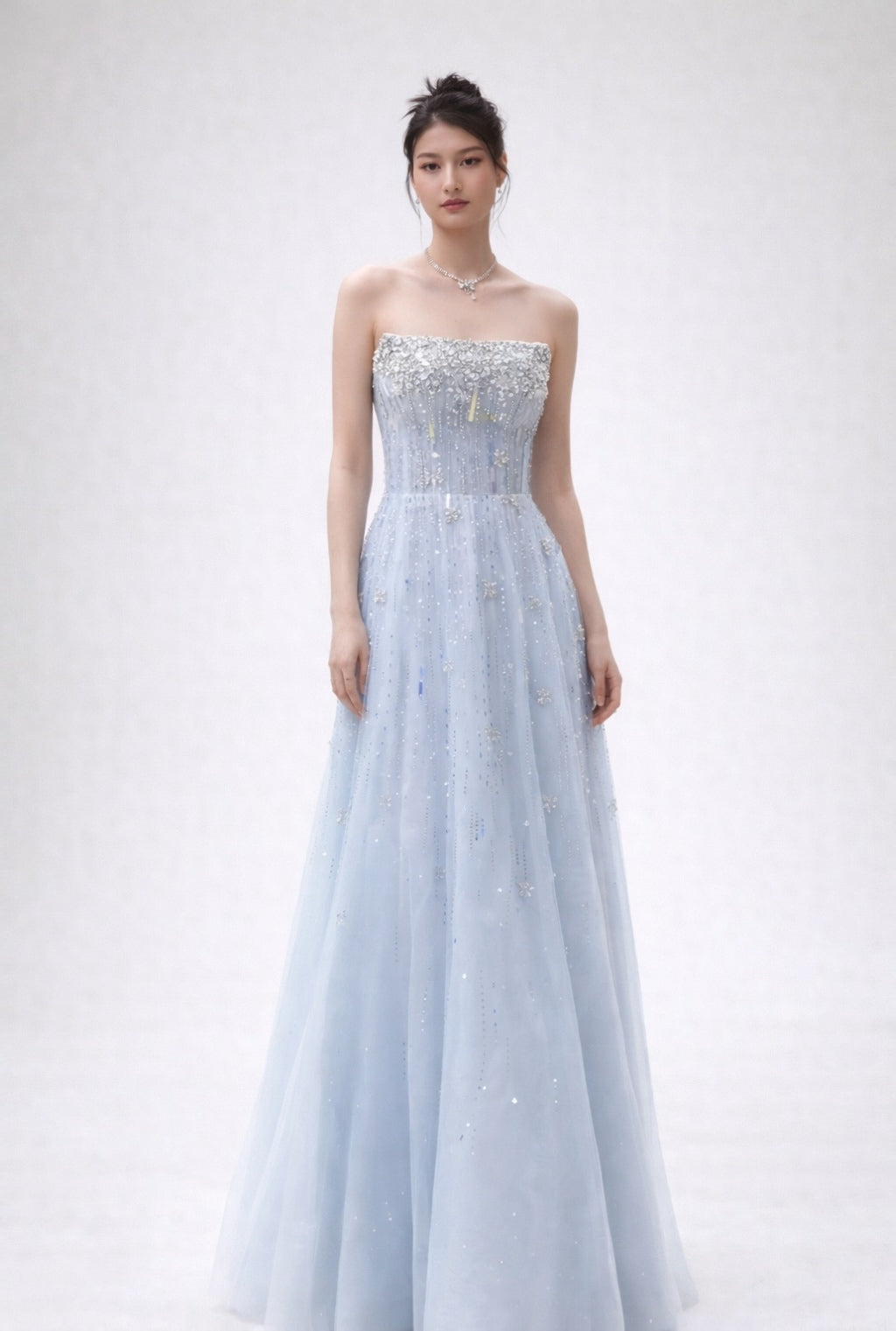 Evelyn Diamond Blue Gown