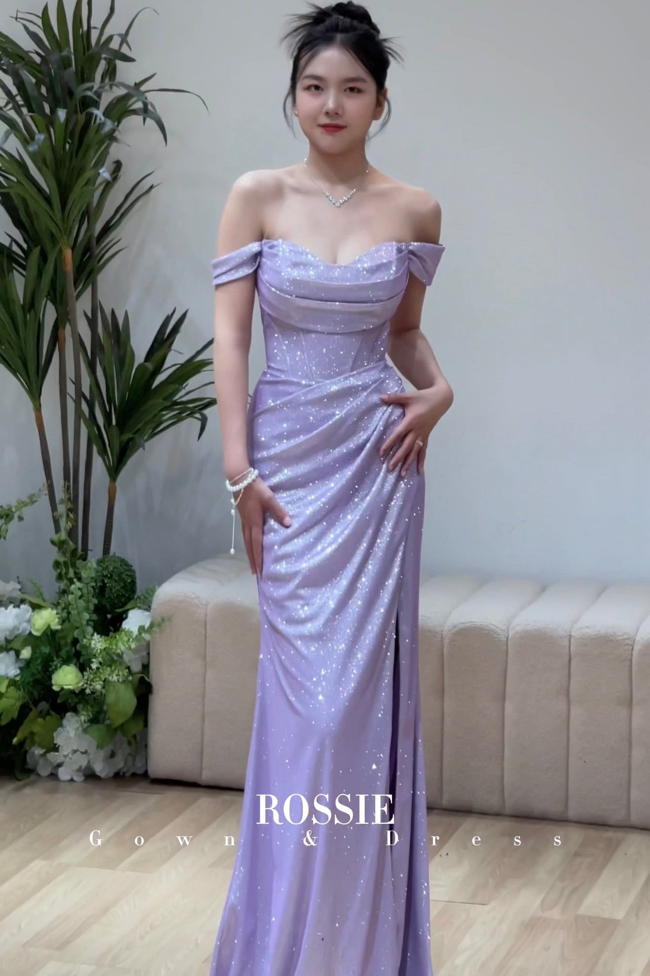 Jadore Vantiny Off shoulder Lavender