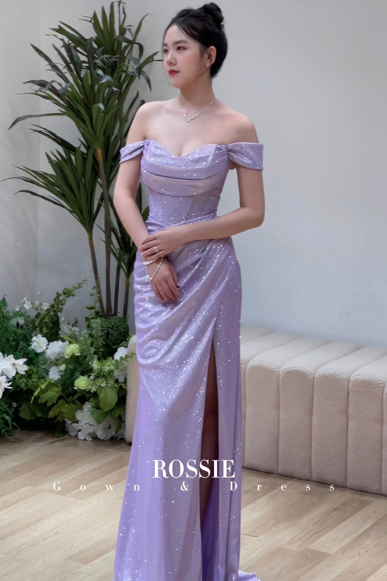 Jadore Vantiny Off shoulder Lavender