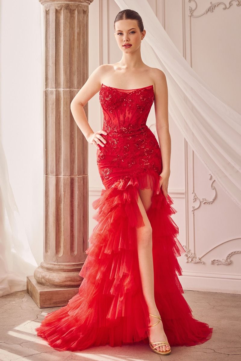 LA Carla Layer Slit Red